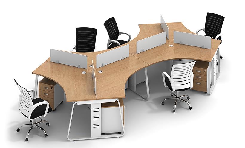 异形办公桌六人位 异形办公桌六人位