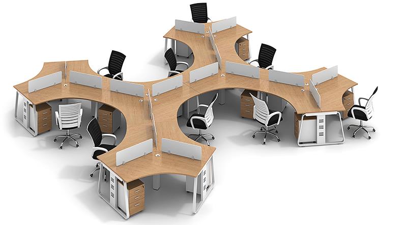 异形办公桌十六人位 异形办公桌十六人位