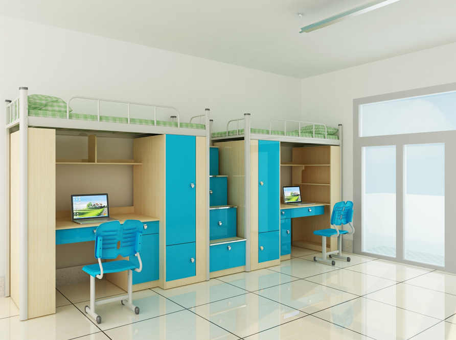 学生公寓床安装效果图 学生公寓床安装效果图