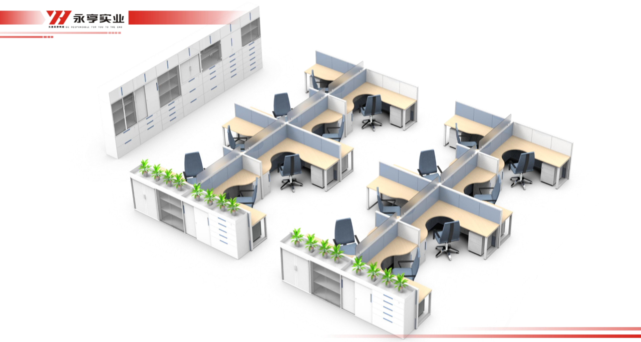 办公屏风隔断效果图 办公屏风隔断效果图